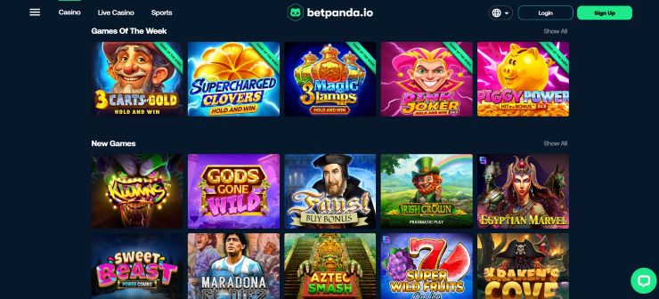 Slots games at Betpanda Litecoin Gambling