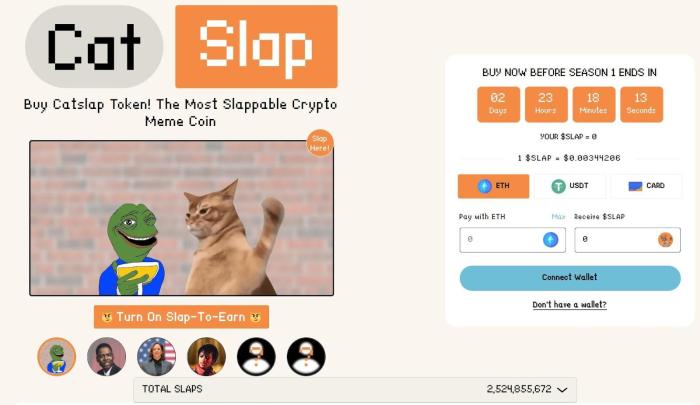 Catslap è uno dei migliori memecoin P2E su cui investire in questa stagione