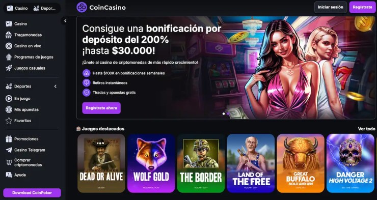 CoinCasino es el casino internacional online más recomendado