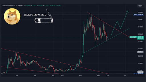 Dogecoin chart from Lucky