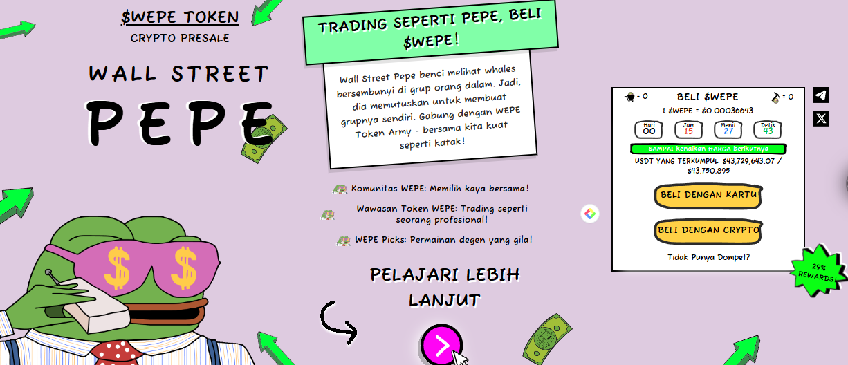 Wall Street Pepe ($WEPE) - Ico crypto