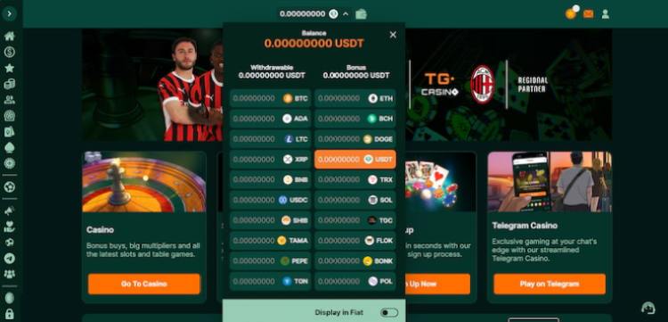 TG.Casino - Instant Crypto Payouts 
