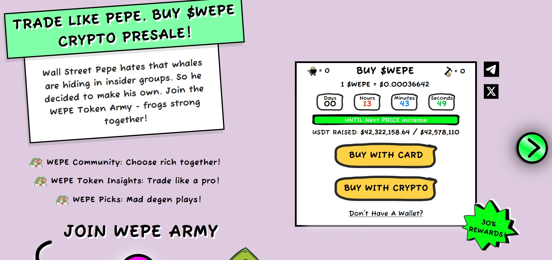 Wall Street Pepe presale