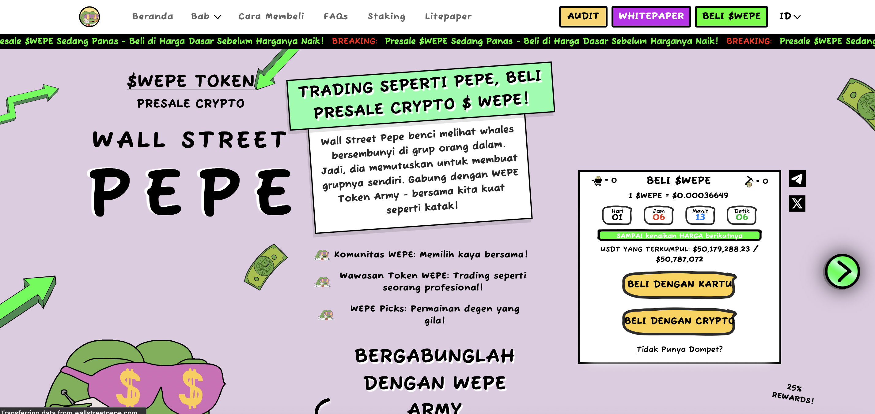 Dapatkah Wall Street Pepe ($WEPE) Mengubah Portofolio Investasi Anda? Jangan Sampai Ketinggalan!