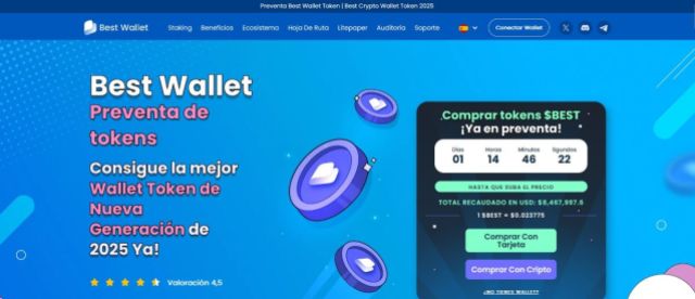 Best Wallet Token ha recaudado más de 8.4 millones de dólares.