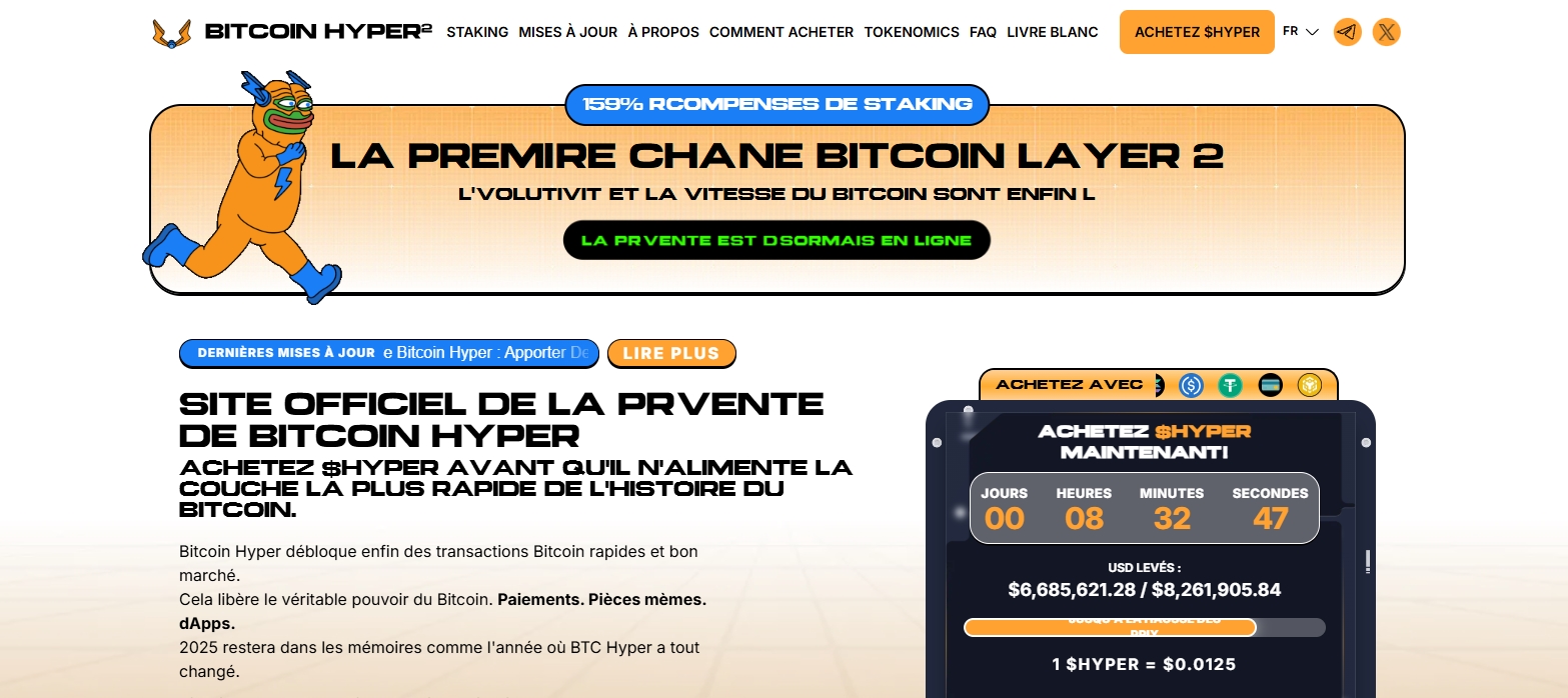 Bitcoin Hyper en préventes