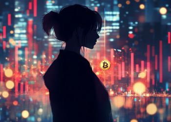 メラニア・トランプ氏と仮想通貨チャートを組み合わせたアート画像