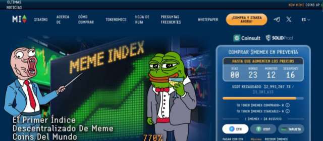 $MEMEX es el primer Índice Descentralizado de memecoin.