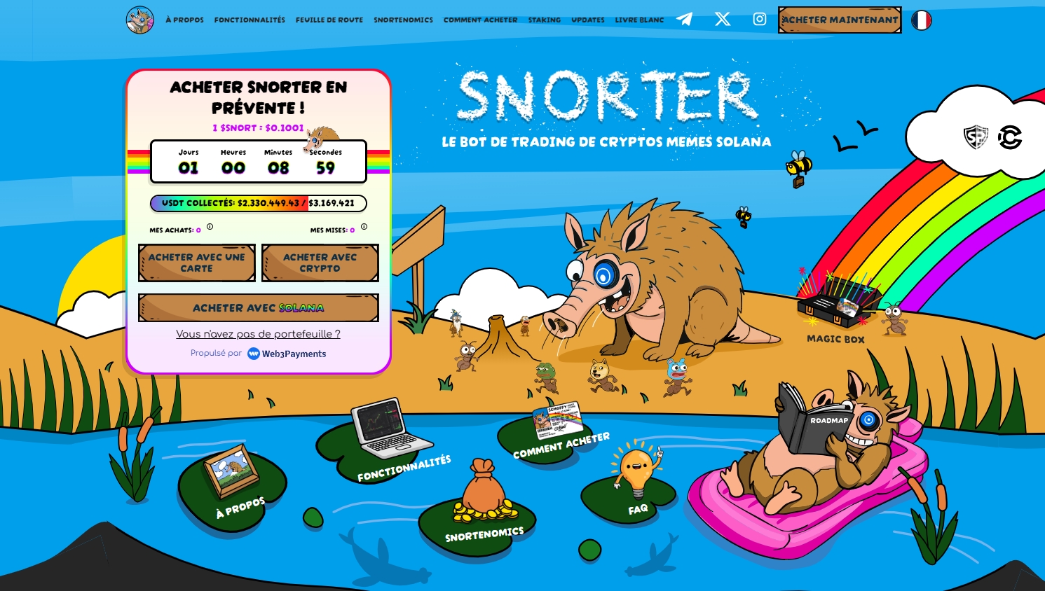 snorter token le bot telegram ia des meme coin Solana