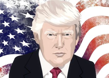 Donald Trump US-Flagge