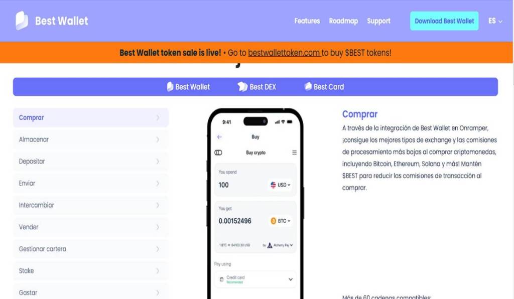 comprar en best wallet