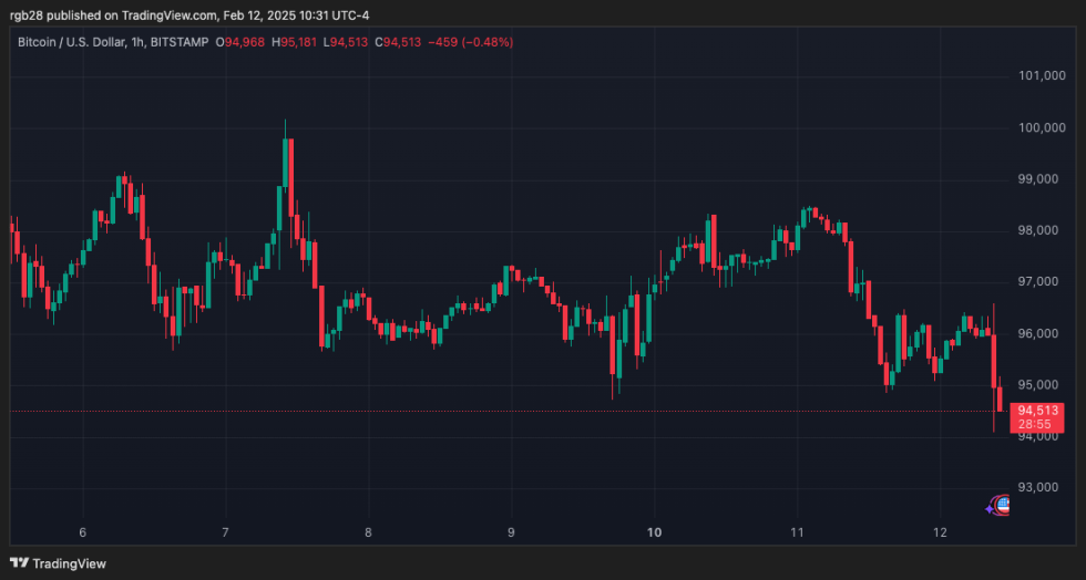 Bitcoin graph showing future trends