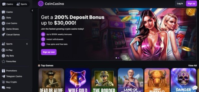 CoinCasino Bitcoin kasiino