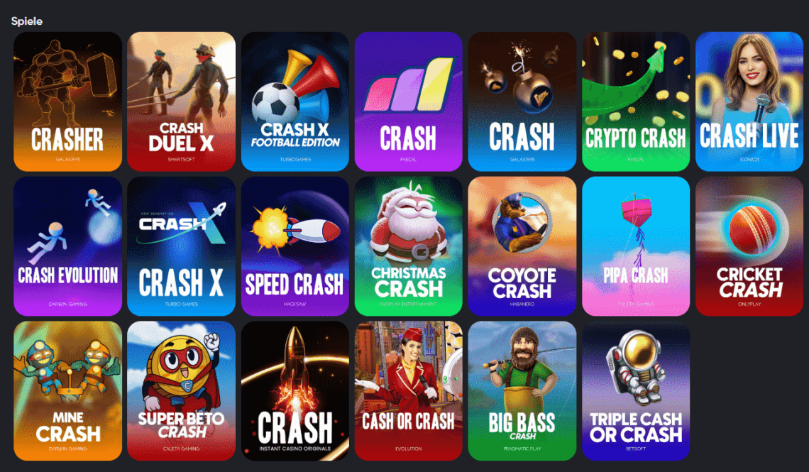 Das sind Crash Spiele