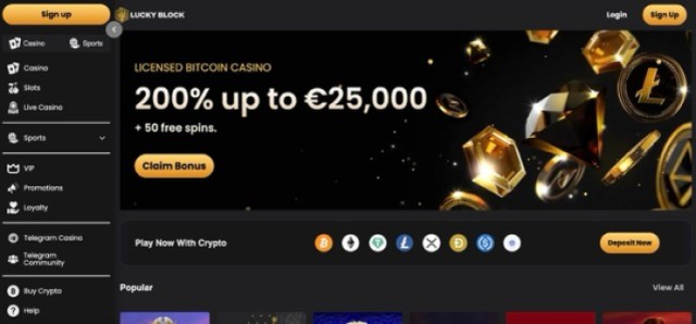 Lucky Block - bitcoin kasiino