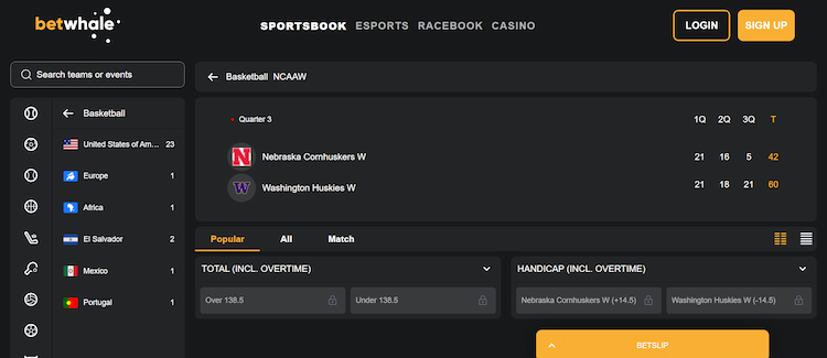 Nebraska sports betting NCAAW Nebraska BetWhale