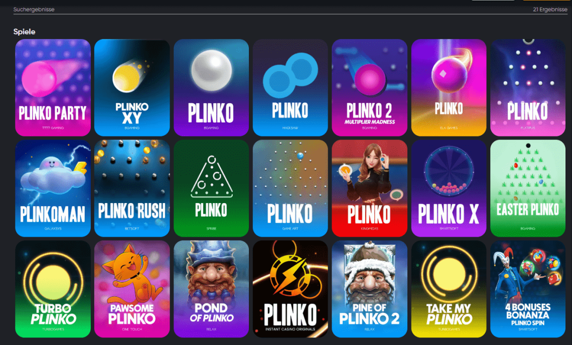 Plinko Spiele in Plinko Casinos