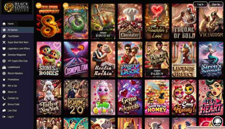 Black Lotus credit card gambling site game selection a black lotus credit card gambling site