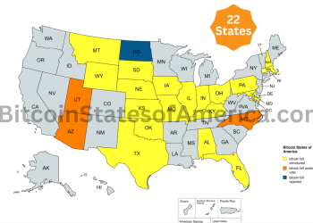 ภาพสถานะ Bitcoin Reserve จากรัฐต่างๆ