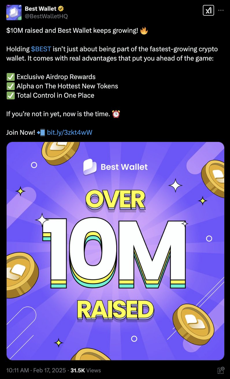 $BEST presale raised $10M