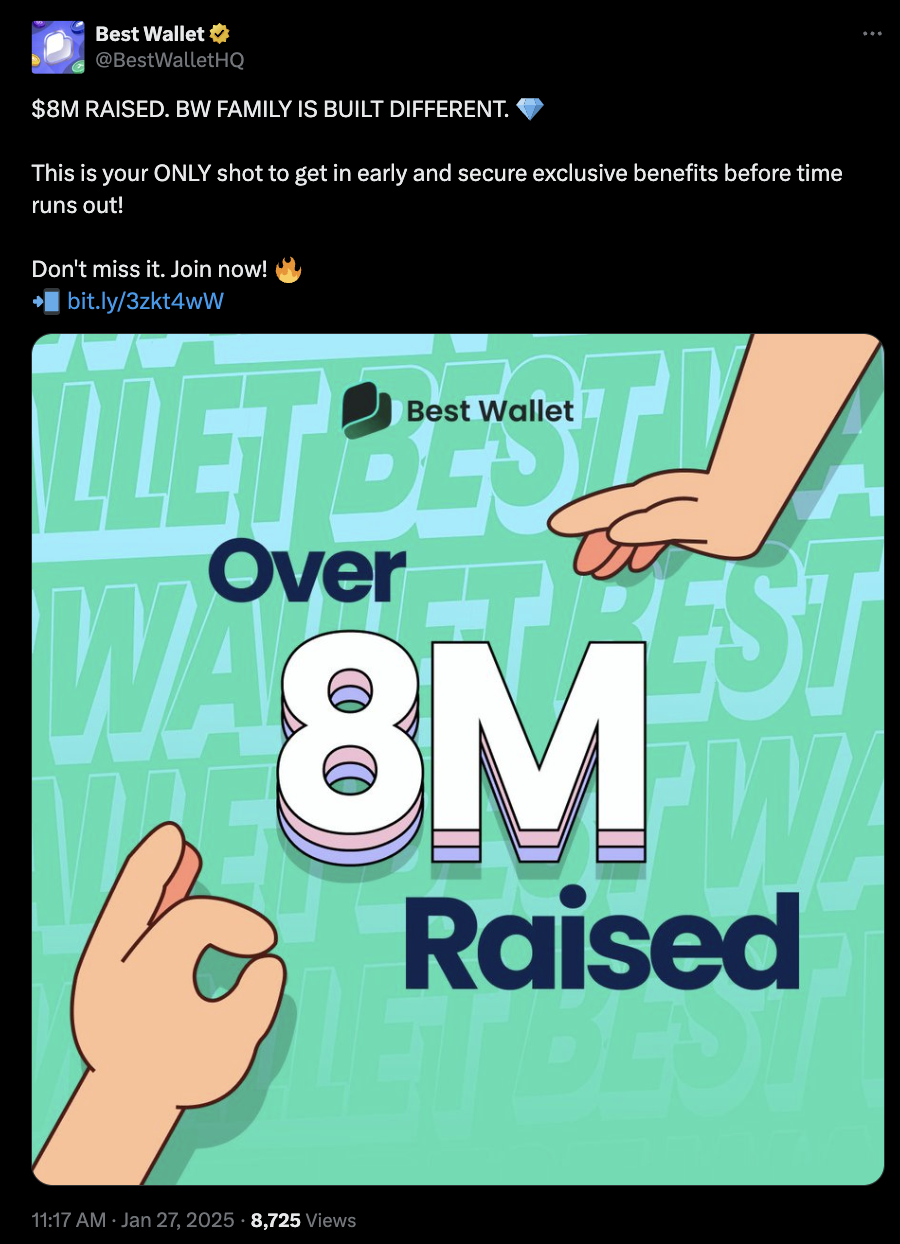 $BEST raises $8M in presale