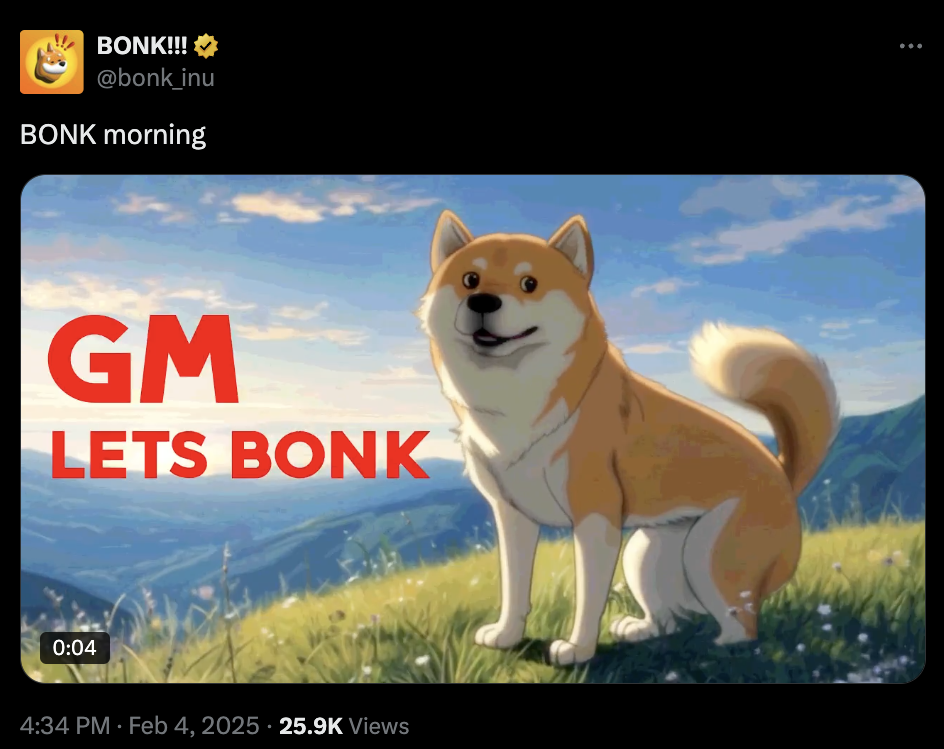 $BONK memes post on X