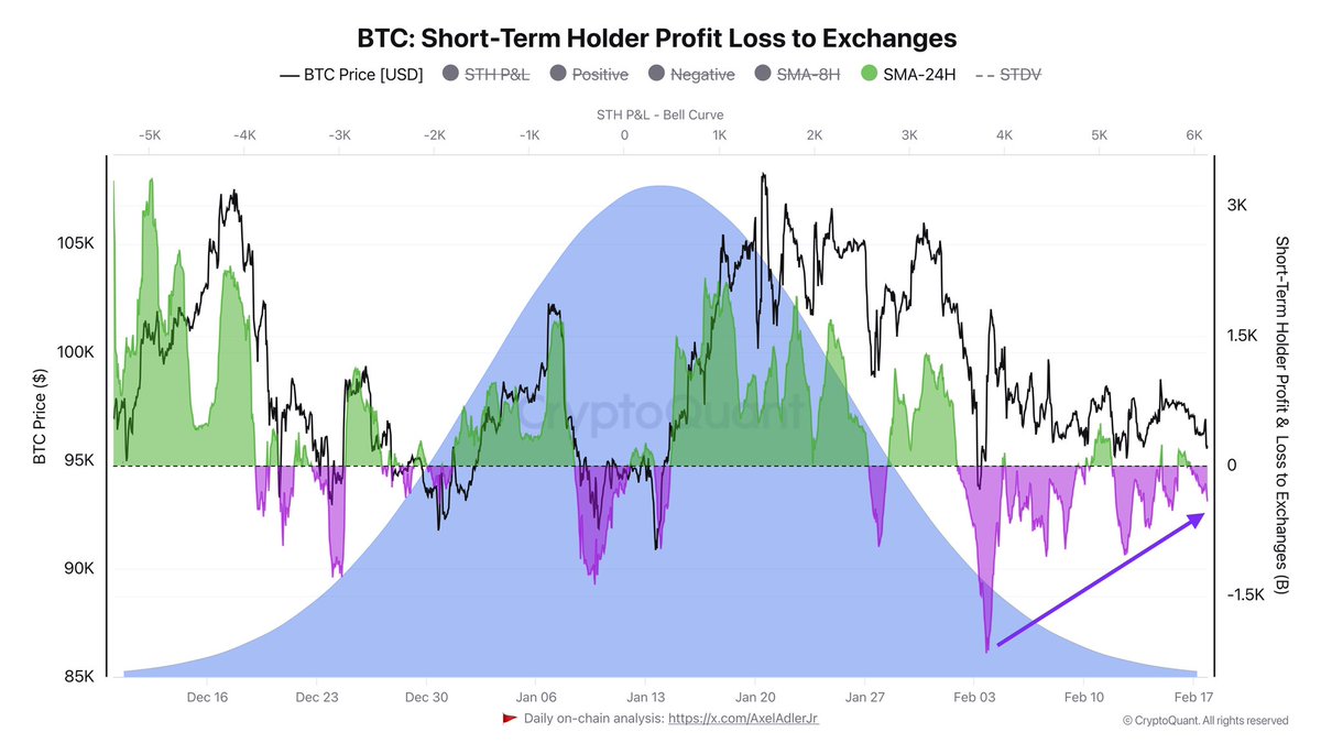 Bitcoin Short-Term Holder PnL | Source: Axel Adler on X