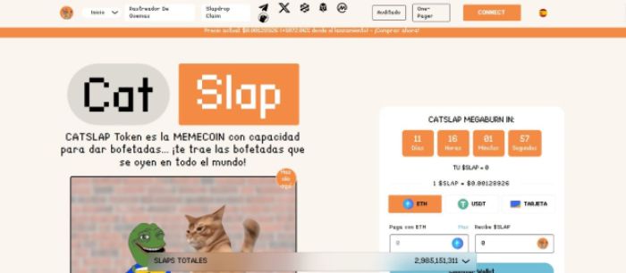 El "CatSlap Megaburn" de $SLAP se producirá dentro de 11 días