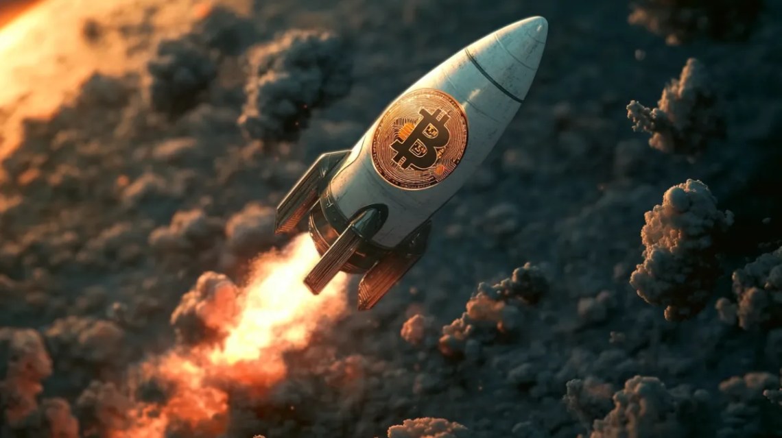 ビットコインロケットの発射と黒煙
