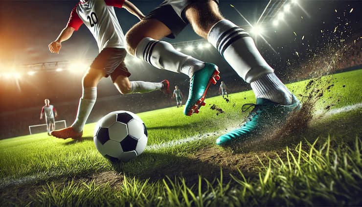 scene from a football match - UK betting sites