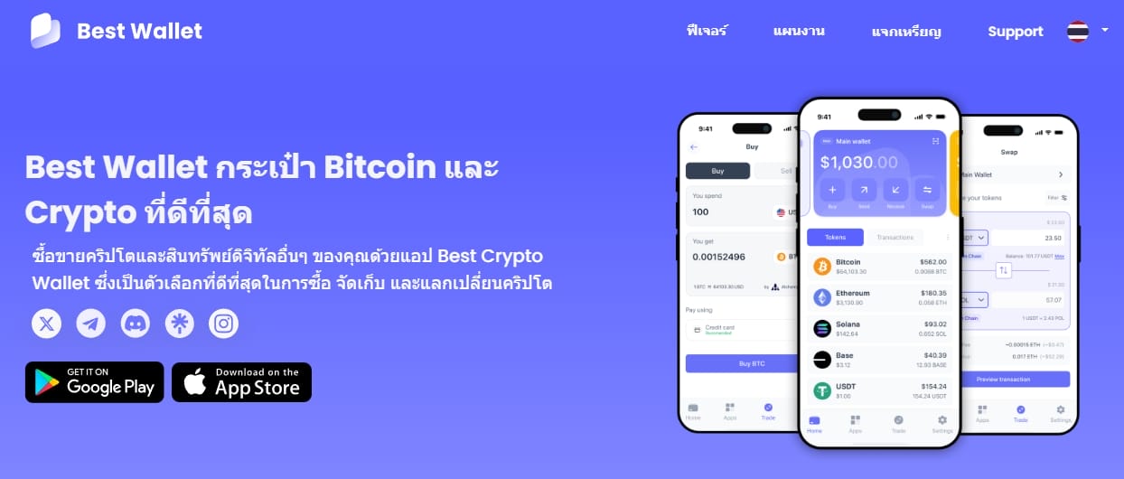Best Wallet กระเป๋าคริปโต (crypto wallet) หรือกระเป๋า Bitcoin ที่ดีที่สุด