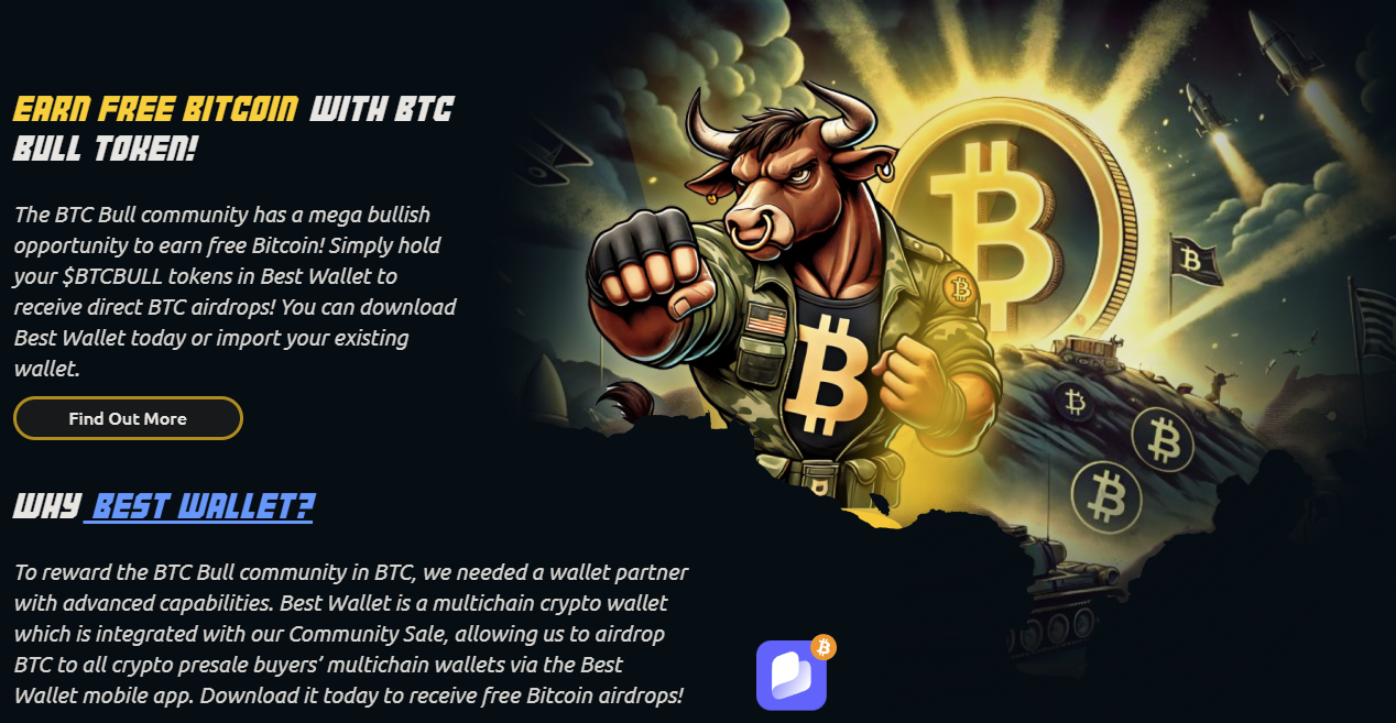 Bitcoin Bull Token presale website