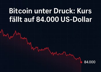 Bitcoin unter Druck: Kurs fällt auf 84.000 US-Dollar