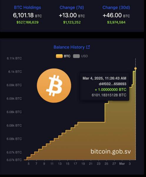 El Salvador Bitcoin reserve