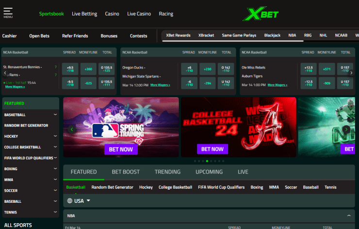 XBet sports betting markets