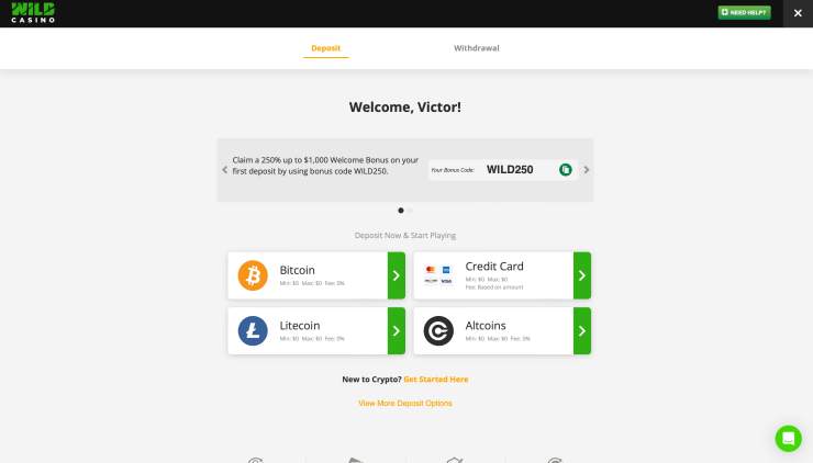 Wild Casino deposit