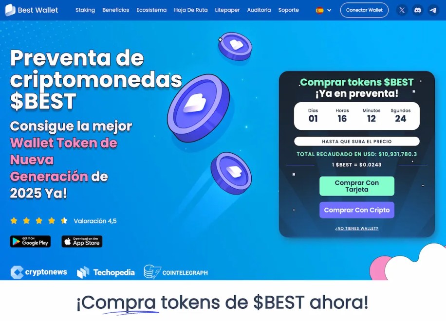 Los inversores pueden comprar Best Wallet Token por menos de lo que vale un dólar