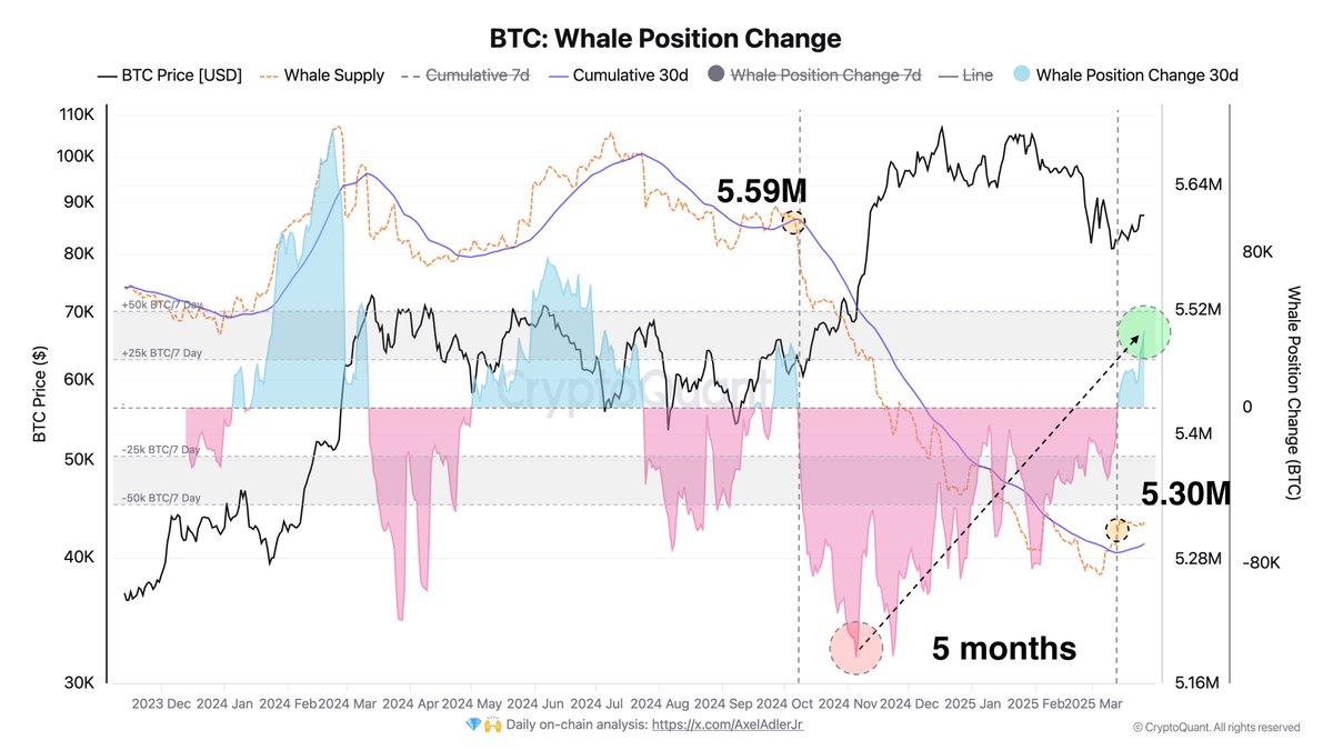 Bitcoin Whale Position Change | Source: Axel Adler on X