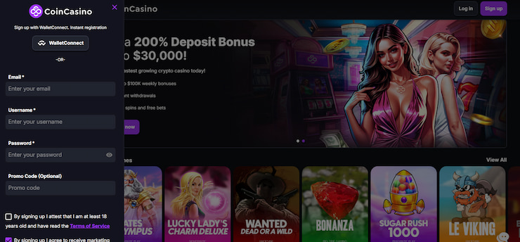 Signing up at a fast payout casino