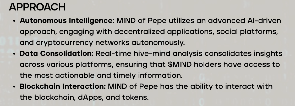 $ Approche du projet Mind From WhitePaper