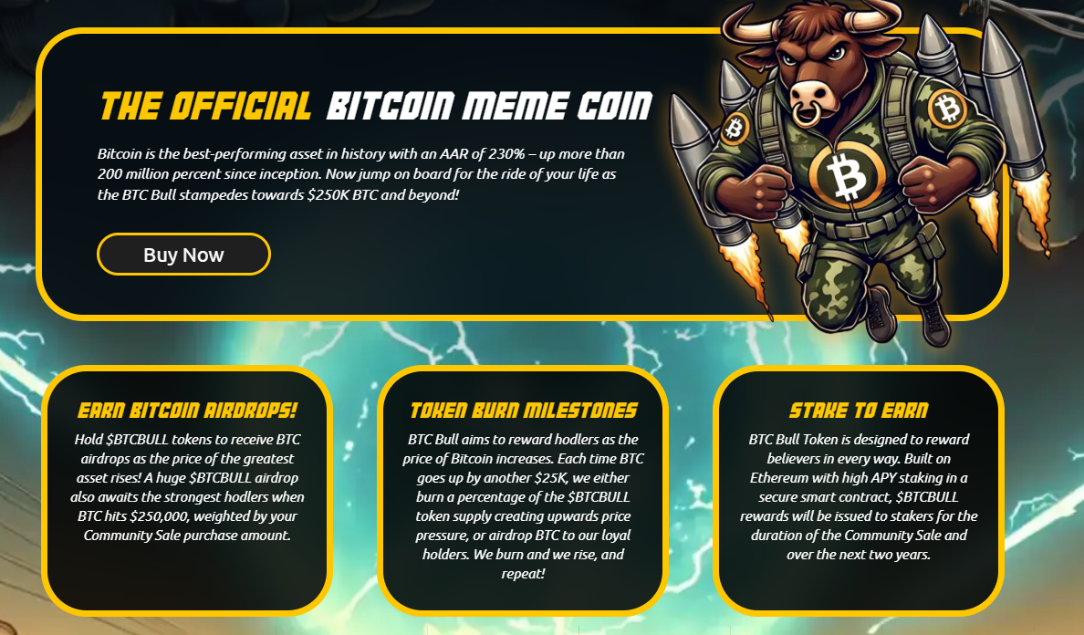 BTC Bull official bitcoin meme coin
