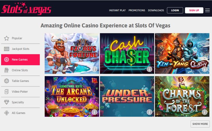 slots of vegas casino games