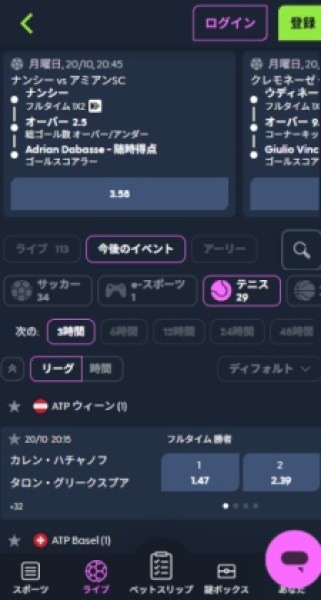 ウィキベット テニス