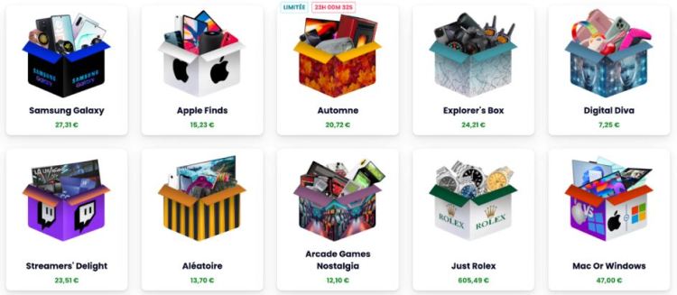 مواقع لشراء صندوق عشوائي