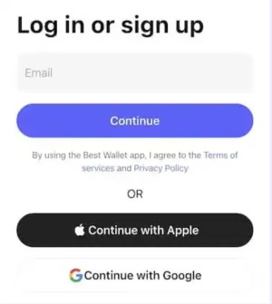 bestwalletのサインアップ