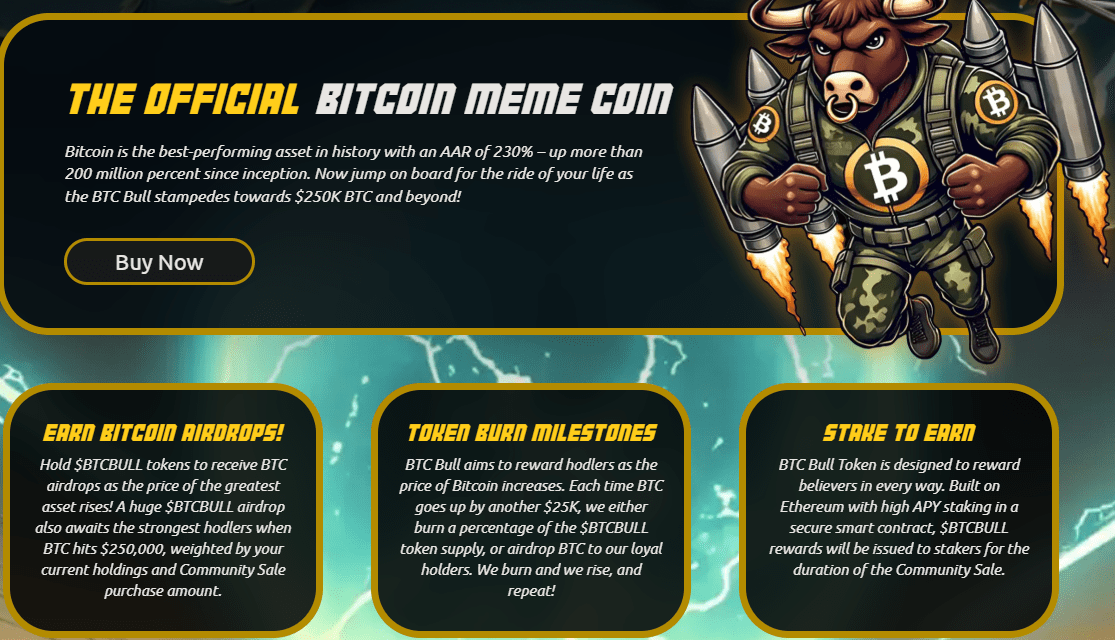 BTC Bull Bitcoin presale website