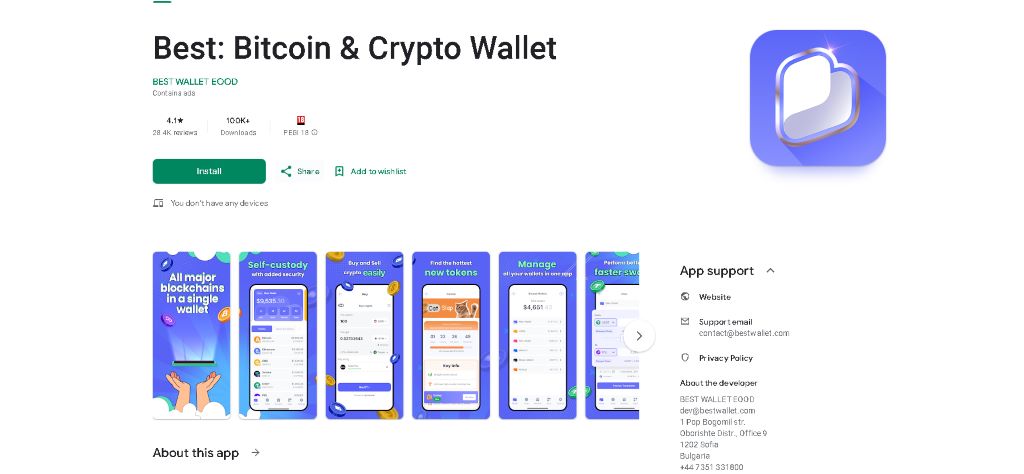 Instaliraj Best Wallet aplikaciju na svoj uređaj