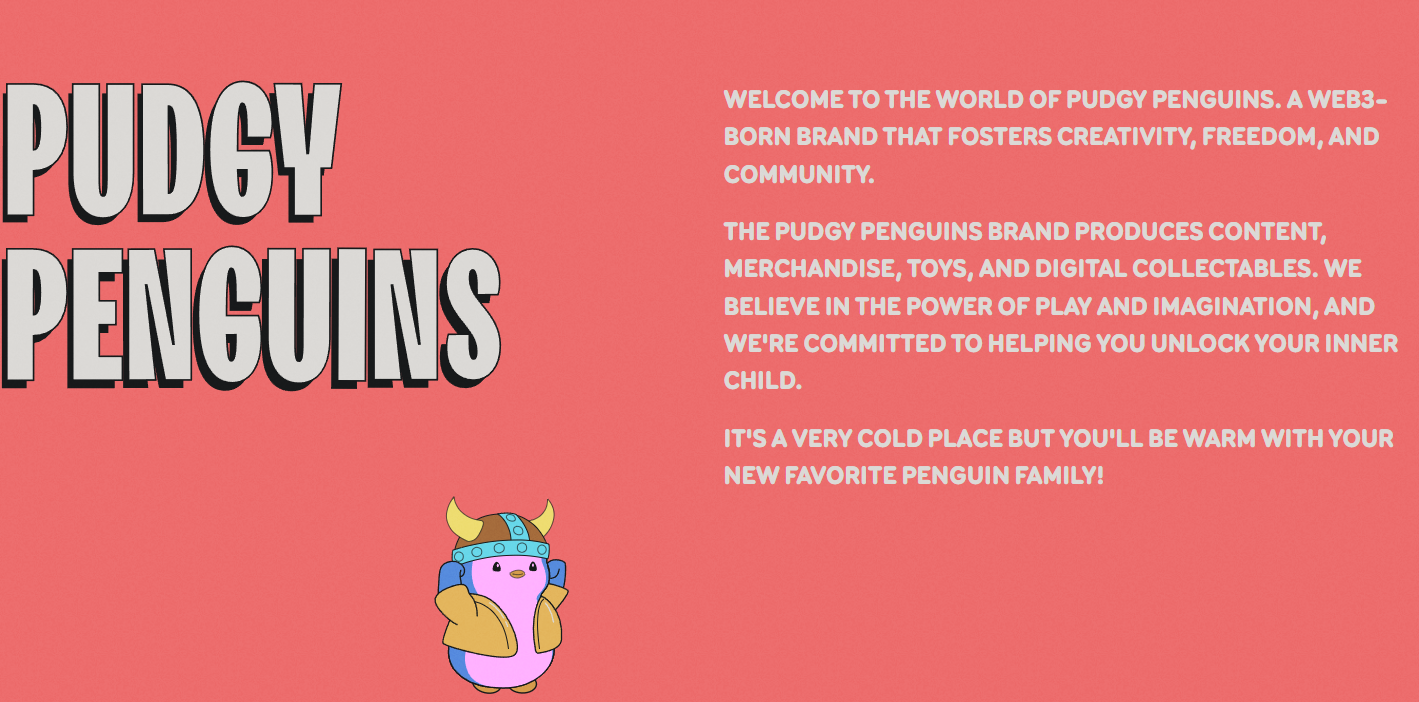 Pudgy Penguins website