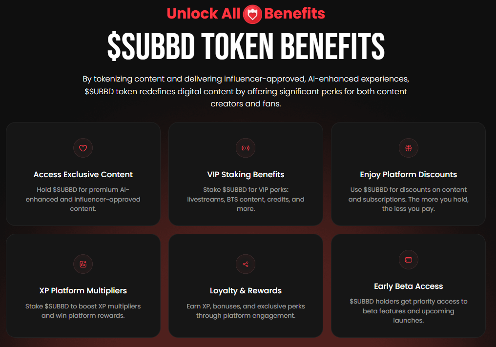 Subbd token benefits