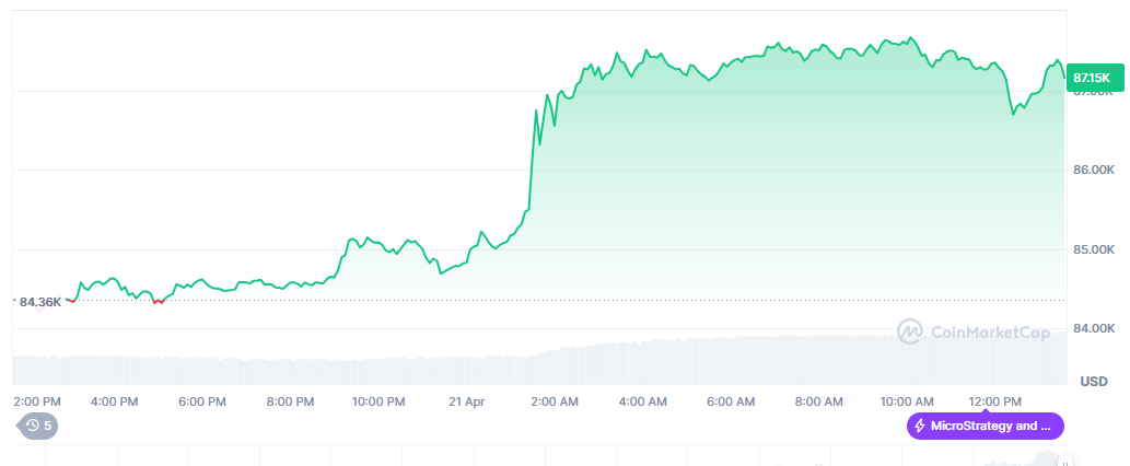 Bitcoin Price Performance 24 Hours